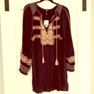 Free People Embroidered Bohemian Dress